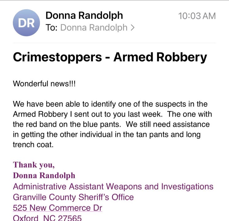 Granville County Crime Stoppers, Inc.